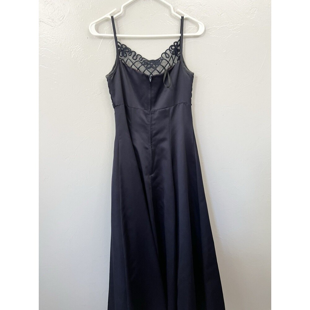 Vintage 90's whimsygoth Navy Blue beaded party formal prom dress size 7/8 Small - Picture 6 of 8